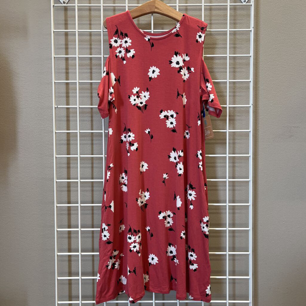 NWT Bixby Floral Cold Shoulder SS Dress - 12/14