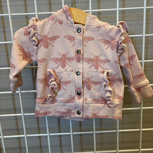 Kate Quinn Bee Button Hoodie - 6/12m