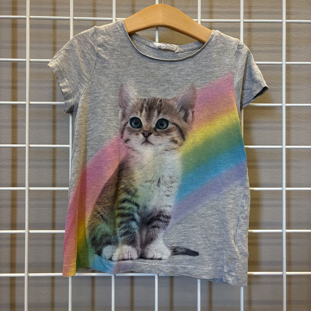 H&M Rainbow Kitten SS Tee - 6/8