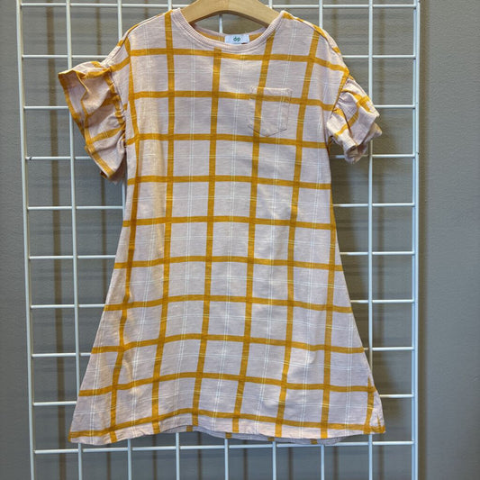 Dip Striped Ruffle SS Dress - 6/7
