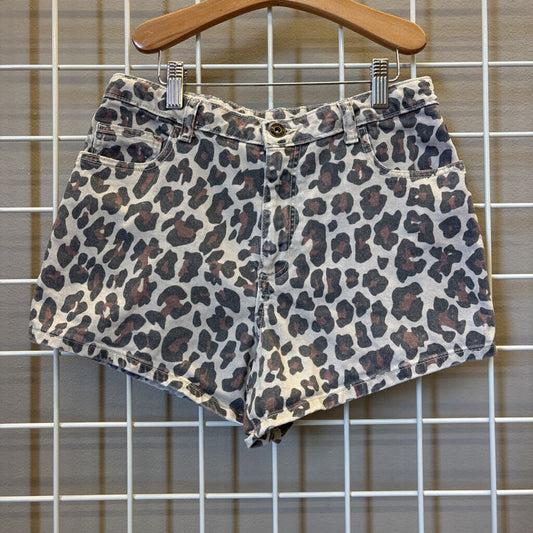 Art Class Leopard Denim Shorts - 14