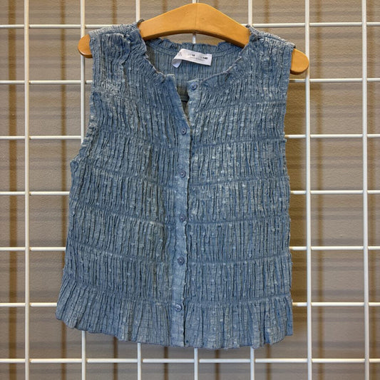 Zara Rouched Button Sleeveless Top - 10