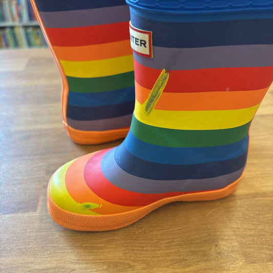 Hunter Rainbow Rain Boots (marks on one boot) - 6/7