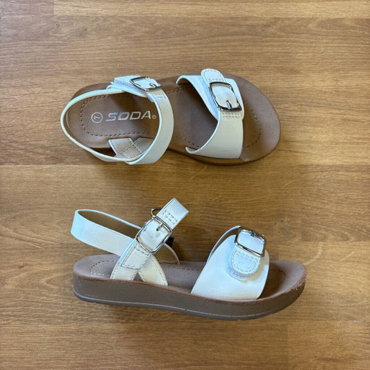 Soda White Sandals - 7