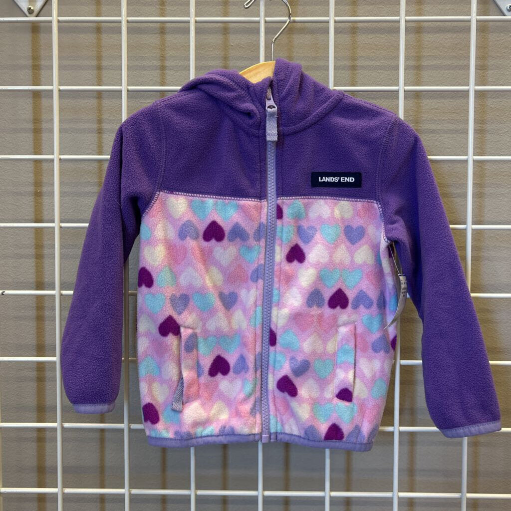 Land's End Heart Fleece Jacket - 2T