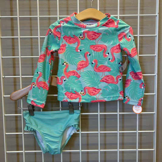 Carter's Flamingo LS Two Pc Swim - 2T
