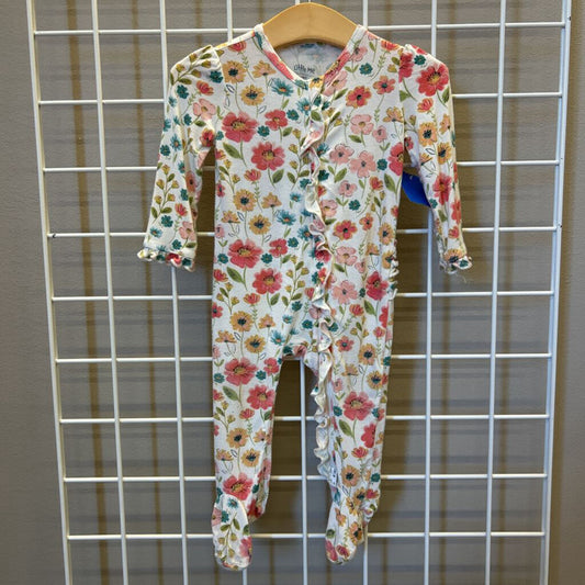 Little Me Soft Floral Zip Sleeper - 9m