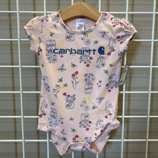 Carhartt Floral/Bees SS Onesie - 18m