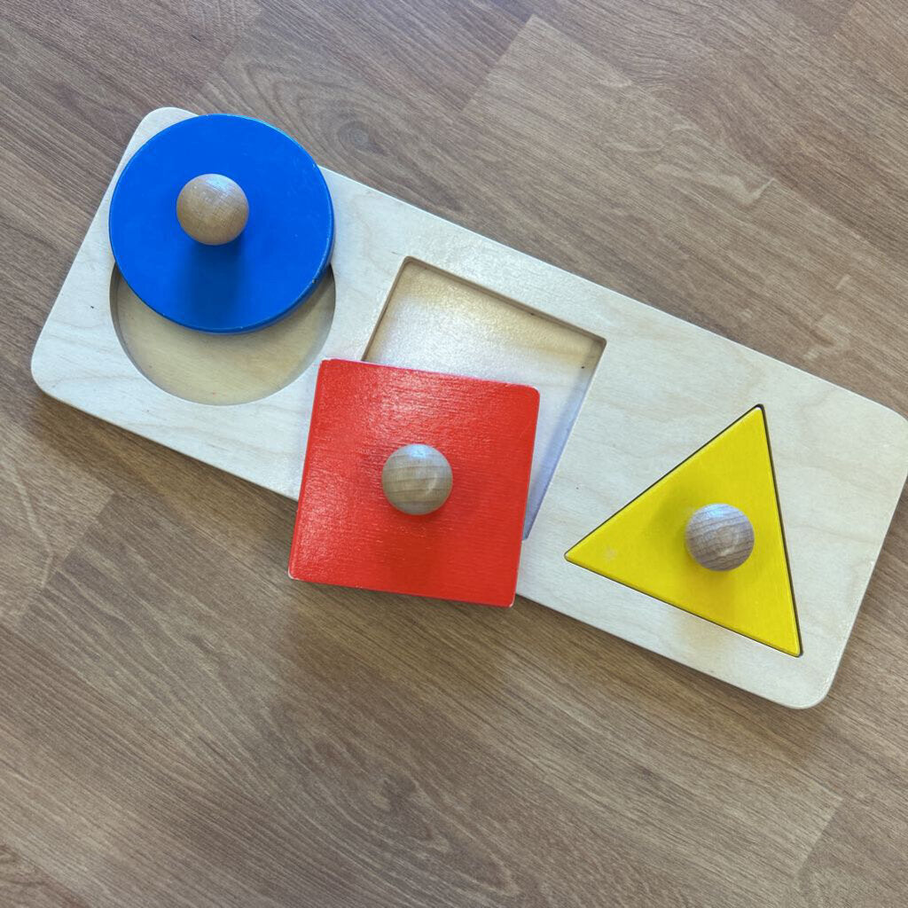Monti Kids Simple Shapes Wooden Puzzle