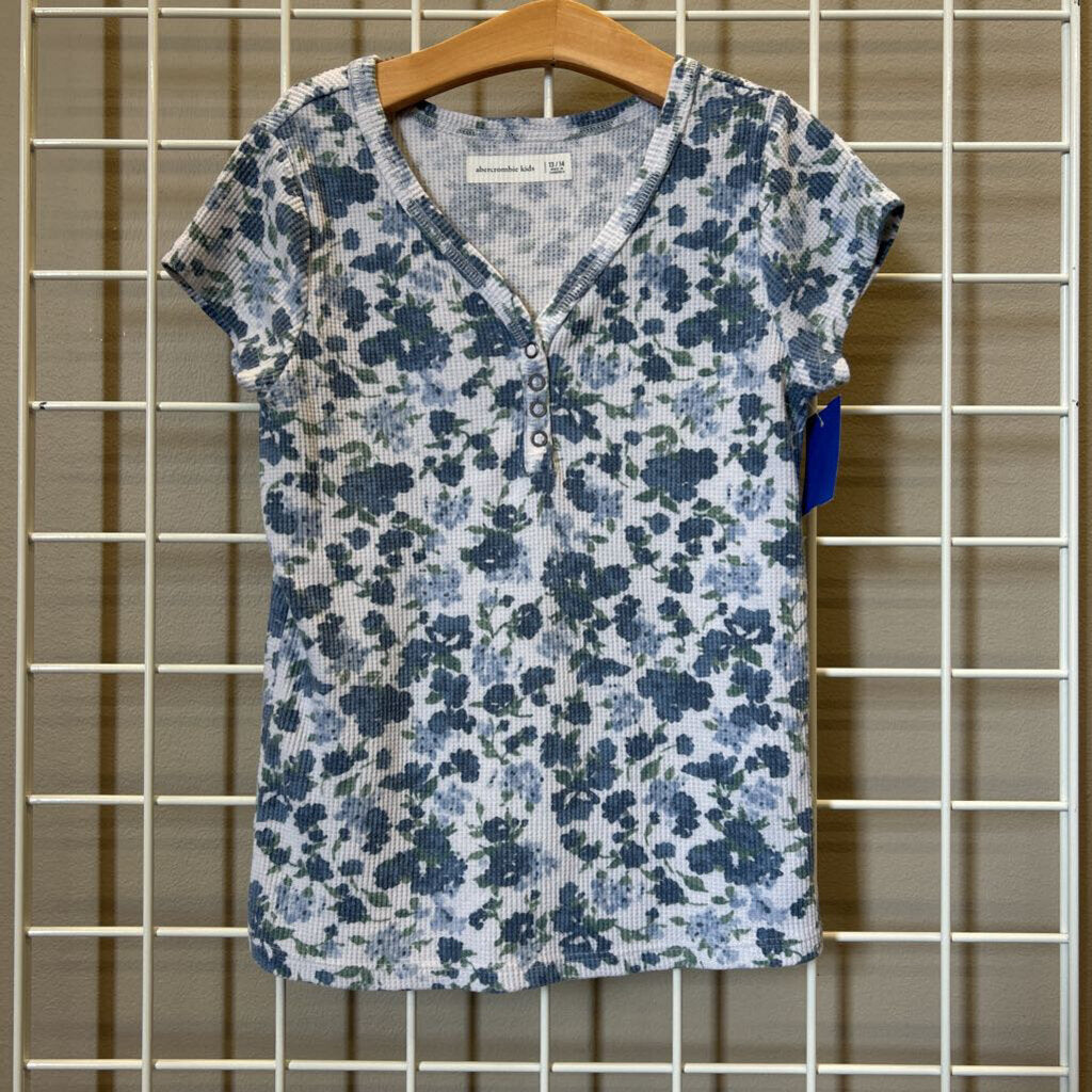 Abercrombie Kids Ribbed Floral SS Top - 13/14