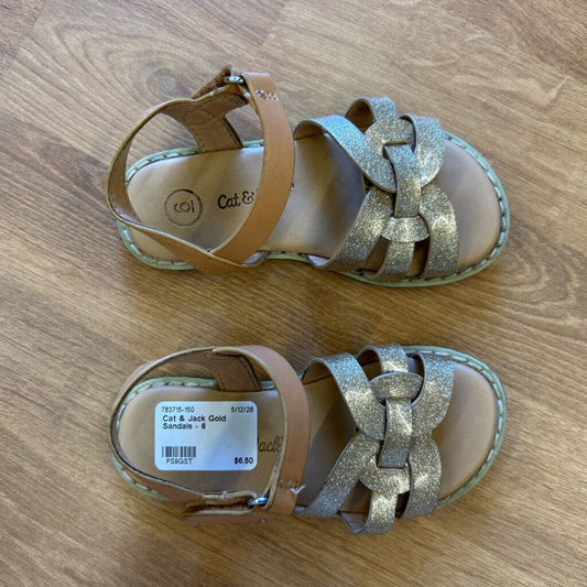 Cat & Jack Gold Sandals - 6