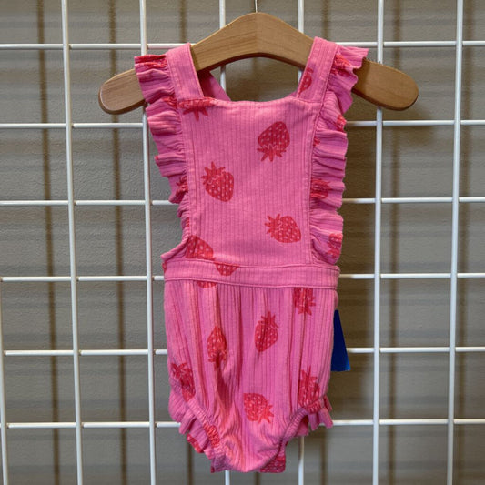 Cat & Jack Strawberry Bubble Romper - 12m