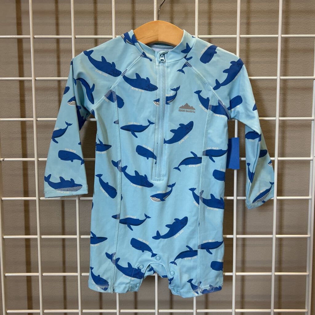 Eddie Bauer Whale LS One Pc Swim - 18m