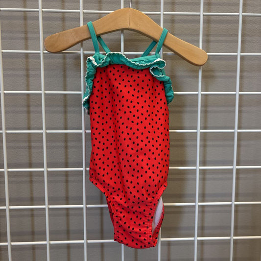 Cat & Jack Watermelon One Pc Swim - 18m