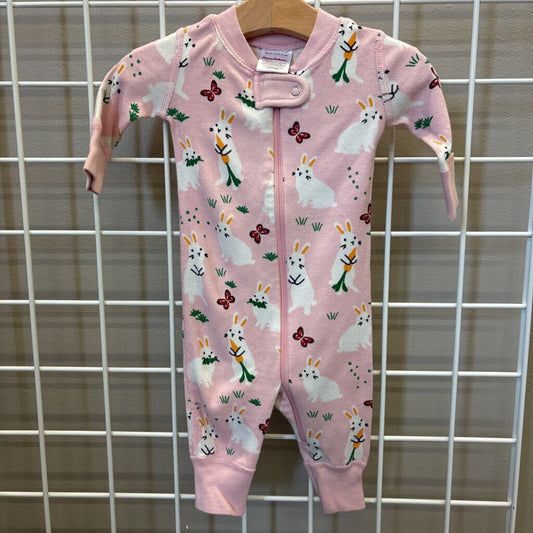 Hanna Andersson Bunny Zip Sleeper - 0/3m