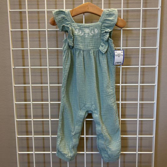 Carter's Embroidered Linen Tank Romper - 12m