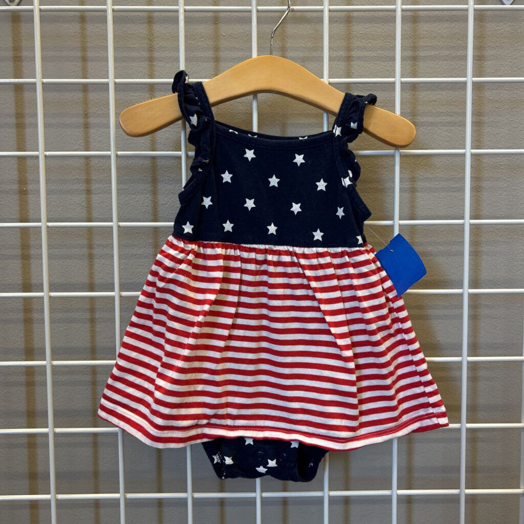 Carter's Stars & Stripes Tank Onesie Dress - 12m