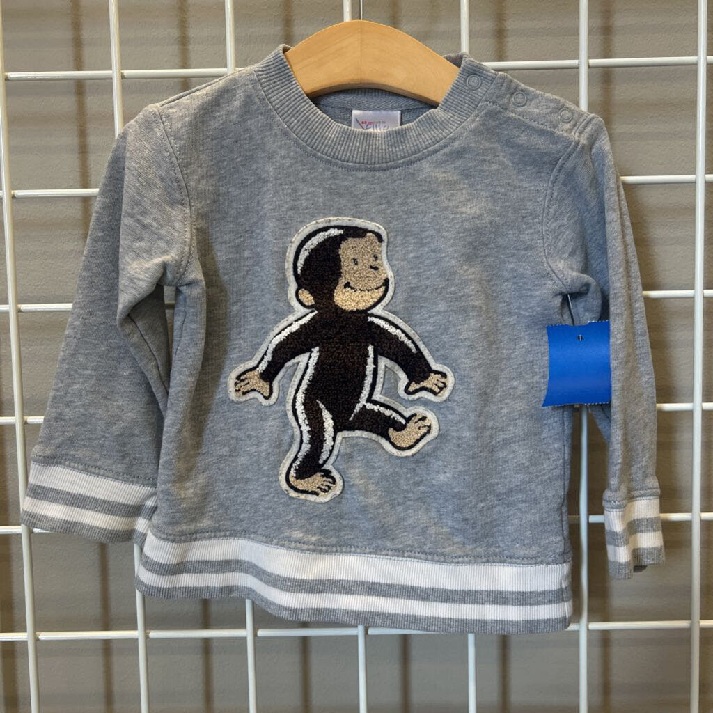 Hanna Andersson Curious George Crewneck 2T