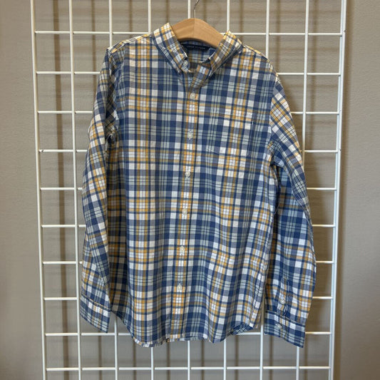 NWT Janie & Jack LS Plaid Button Up 10