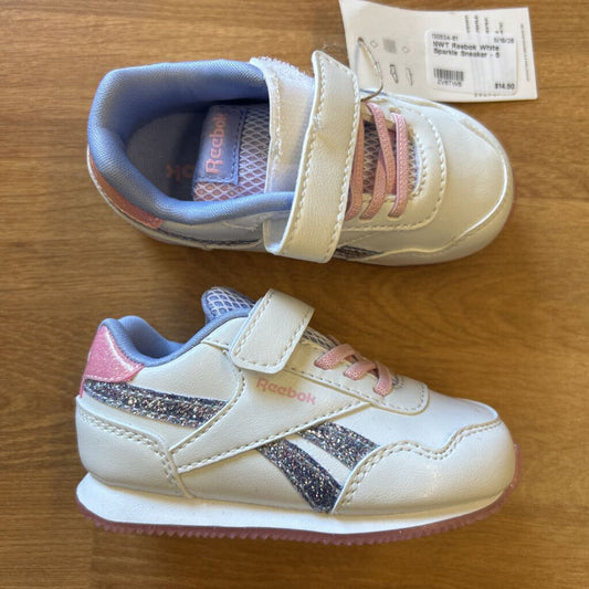 NWT Reebok White Sparkle Sneaker - 5