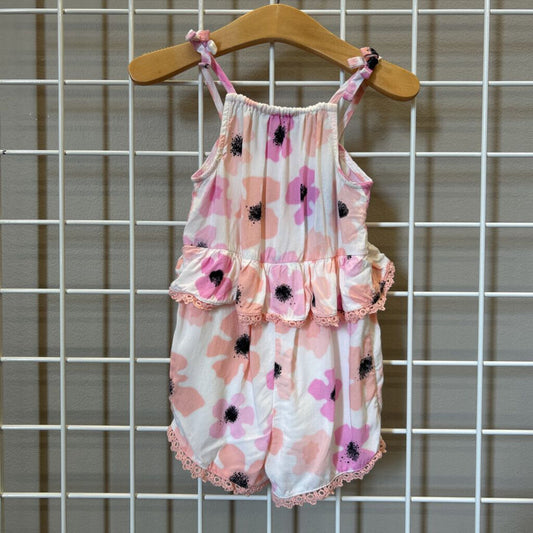 Jessica Simpson Floral Tank Romper - 3T