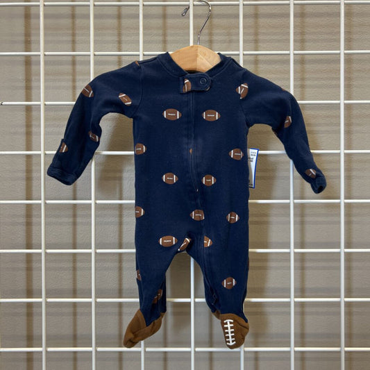Carter's Football Zip Sleeper - NB