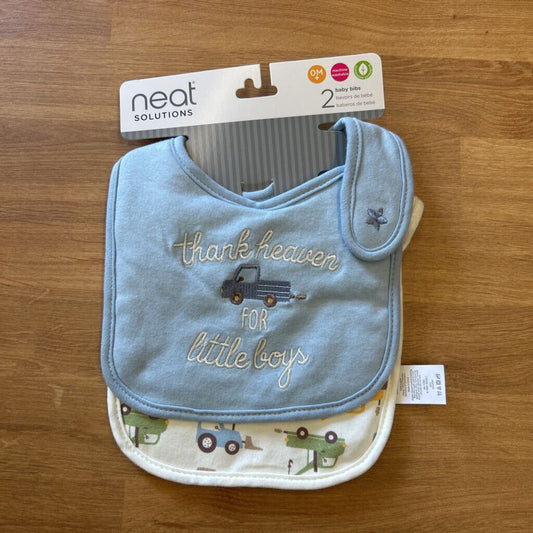 NEW Neat Solutions 2 Baby Bibs - Trucks