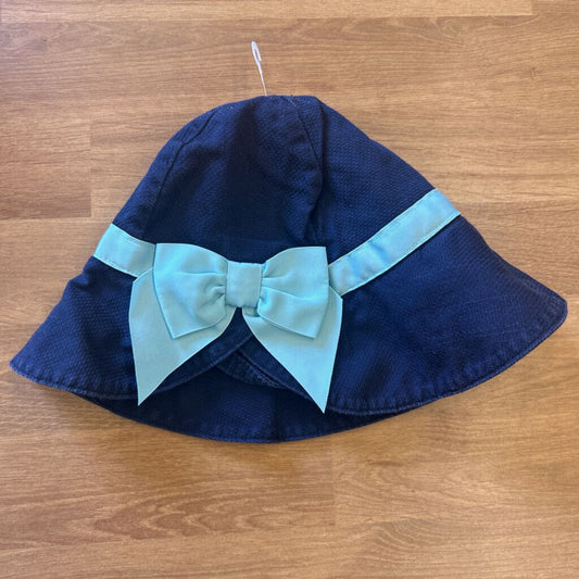 Janie & Jack Blue Bow Sun Hat - 12/24m