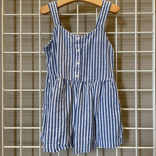 Old Navy Stripe Linen Tank Romper - 8
