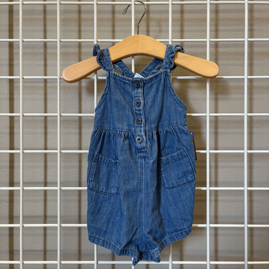 Old Navy Denim Tank Romper - 6/12m