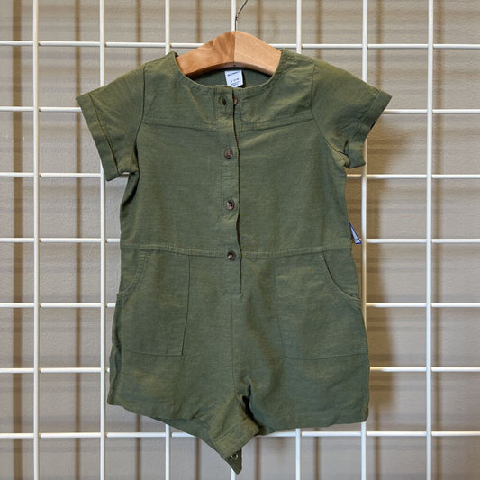 Old Navy Cargo SS Romper - 6/12m