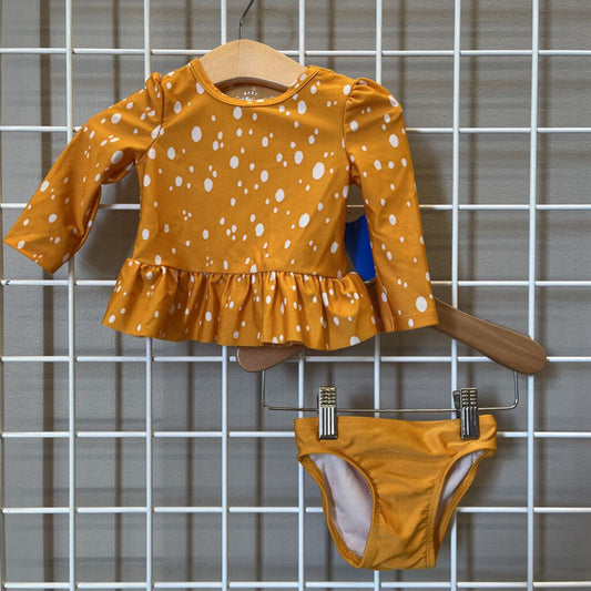 Cat & Jack Dot LS Two Pc Swim - 6/9m