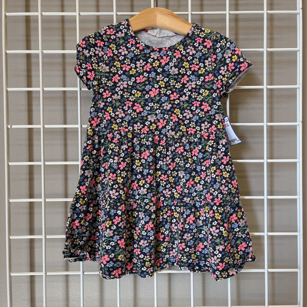 H&M Floral SS Dress - 3/4T