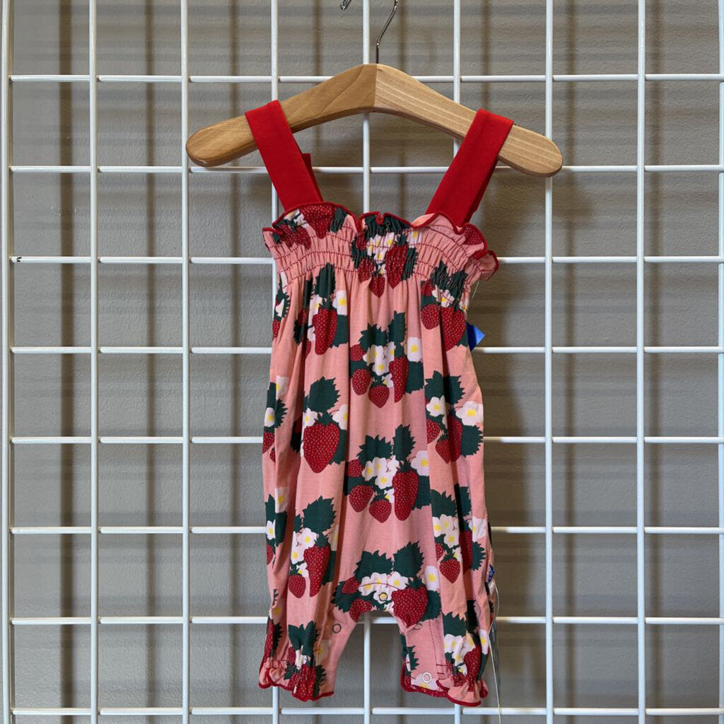 NWT Kickee Pants Bamboo Strawberry Tank Romper - 12/18m