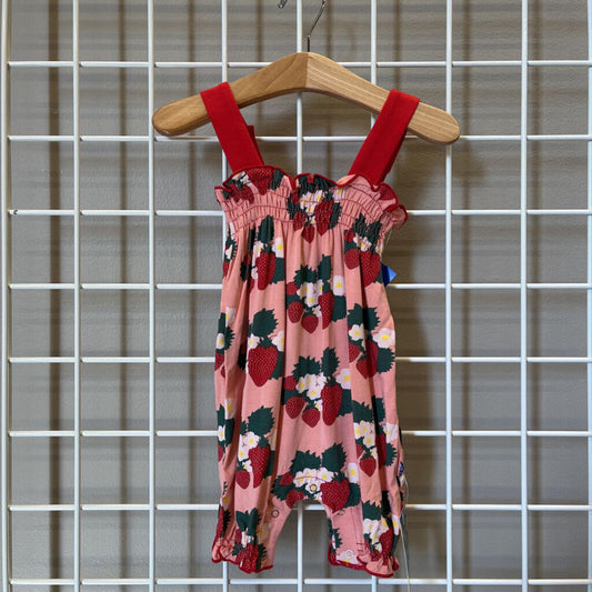 NWT Kickee Pants Bamboo Strawberry Tank Romper - 12/18m