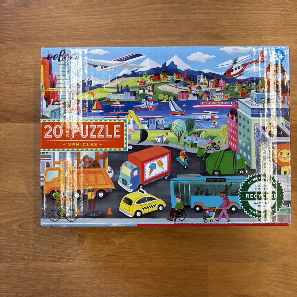 eeBoo 20pc Puzzle - Vehicles