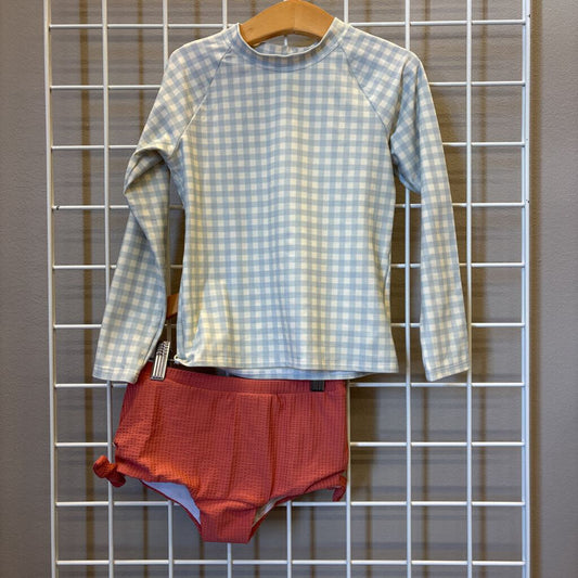 Minnow Plaid LS Rashguard & Bottoms - 7/8