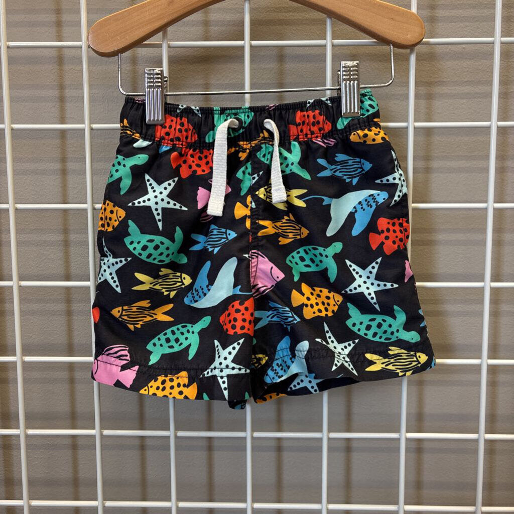 Hanna Andersson Fish Swim Shorts - 3T