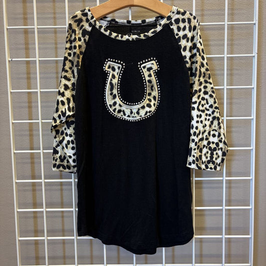 Cowgirl Hardware 3/4 Sleeve Leopard Top - 10/12