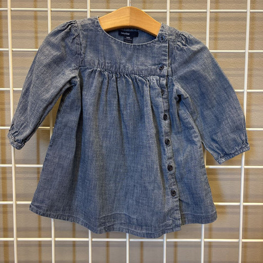 Baby Gap Chambray LS Dress - 12/18m