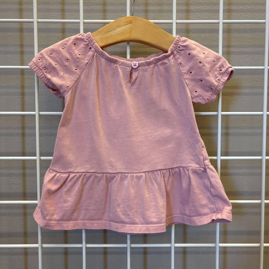 Carter's Ruffle SS Tee - 12m
