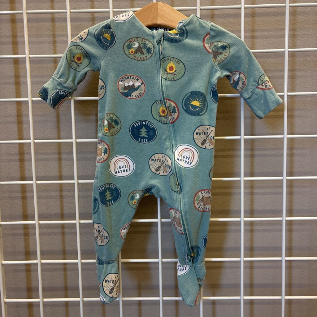 Cotton On Nature Zip Sleeper - 0/3m