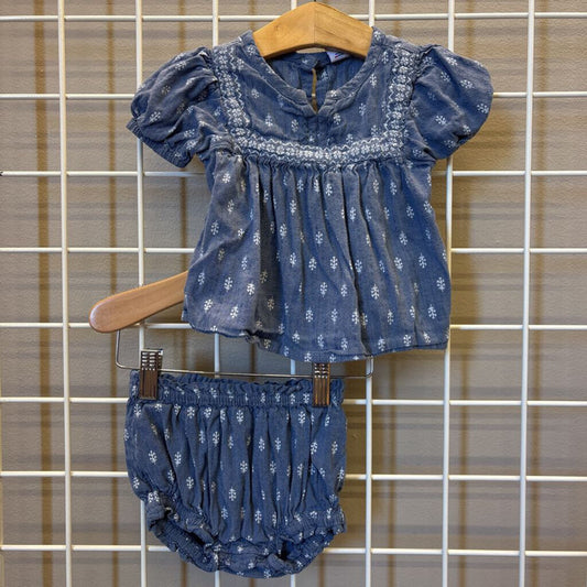 Old Navy Peasant Top & Bloomer Set - 12/18M