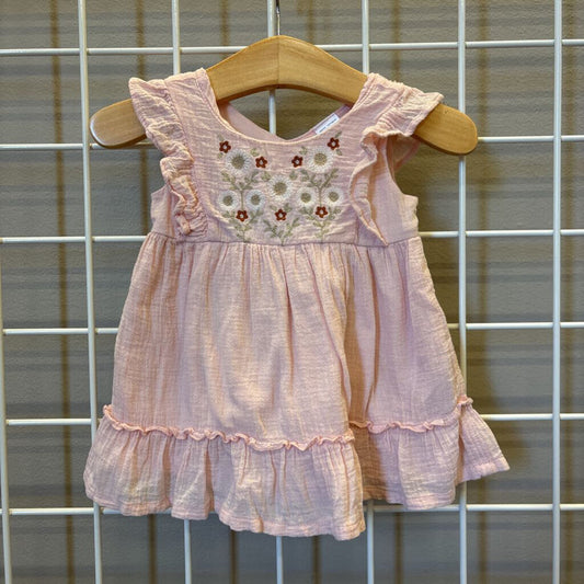 Carter's Embroidered Ruffle Tank Dress - 3M