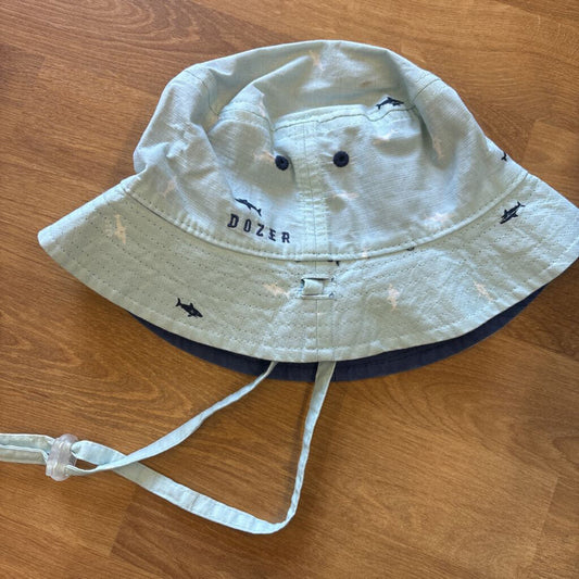 Dozer Blue Sharks Sun Hat - 12/24M