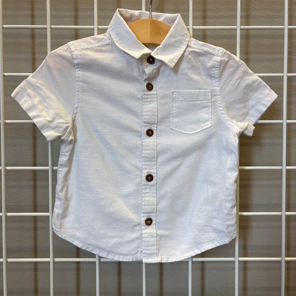 Old Navy Linen SS Button Up - 12/18M