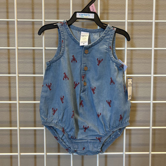 NWT Carter's Lobster Tank Bubble Romper - 0/3m