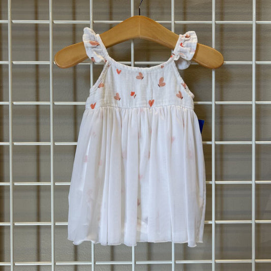 Viverano Butterfly Linen Tank Dress - 3/6m