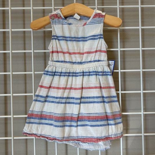 Old Navy Stripe SS Dress - 18/24m