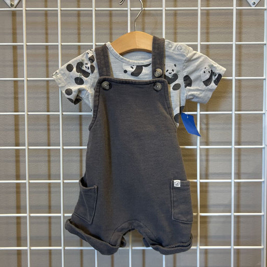 Little Planet Panda Overall Set - 12m